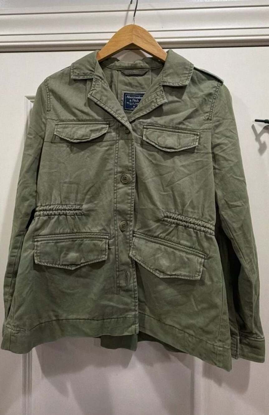 Abercrombie & Fitch Green Military Utility Jacket XS